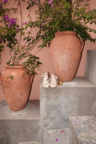 SANDALES À TALONS ADELIANA - BEIGE CORDE