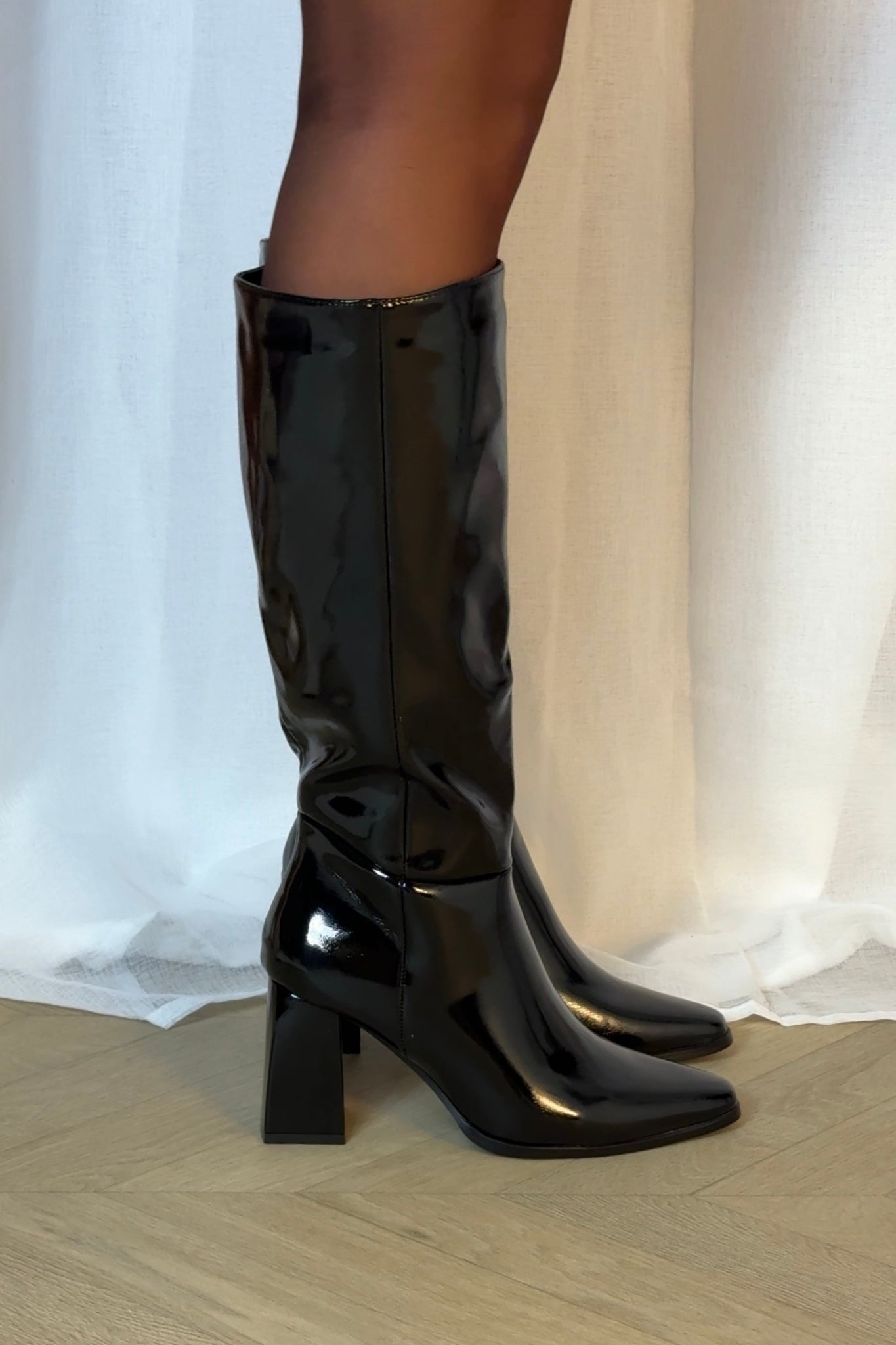 BOTTES ALIX NOIR VERNIS - Main Image