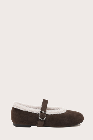 BALLERINES FOURRÉES MABEL - MARRON