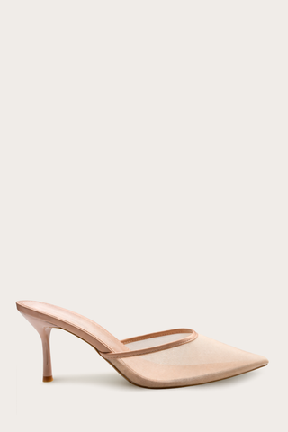 MULES À TALONS INES - NUDE