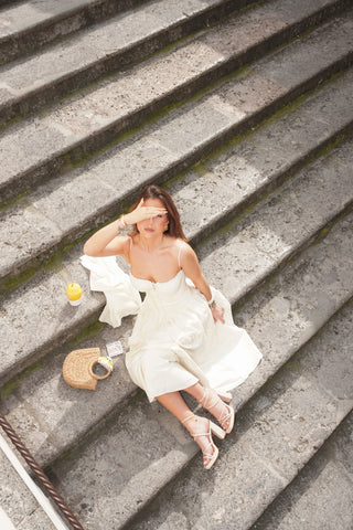 SANDALES À TALONS ADELIANA - BEIGE CORDE