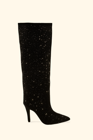 BOTTES À STRASS EMILIA - NOIR