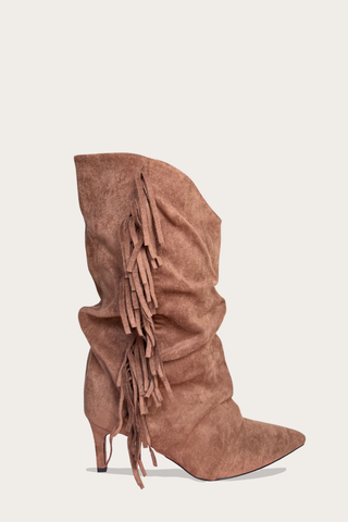 BOTTES À FRANGES ELLIE - MOKA
