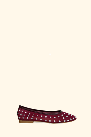 BALLERINES PLATES ELISABETH - WINE STRASS