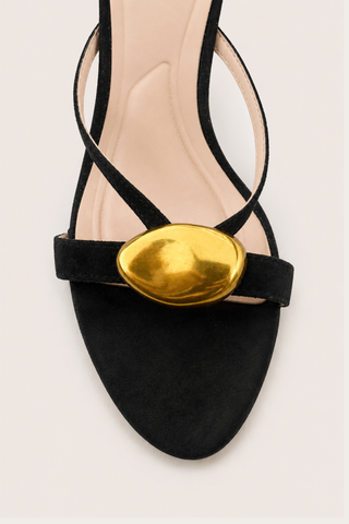 MULES À TALONS BIJOUX HAOUA - NOIR