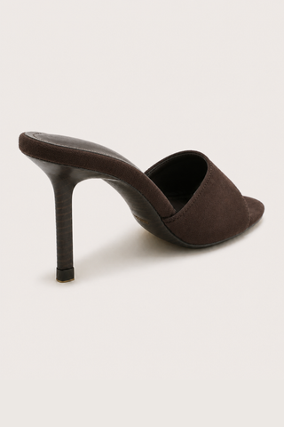 MULES À TALONS SAHLI - MARRON