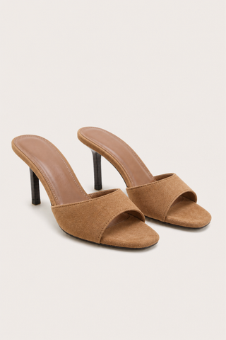 MULES À TALONS SAHLI - CAMEL