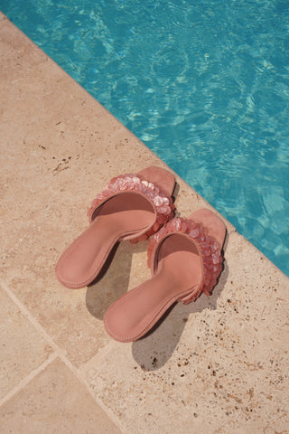 MULES À TALONS VANA - ROSE