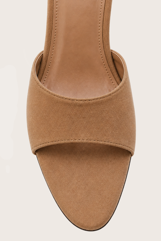 MULES À TALONS SAHLI - CAMEL