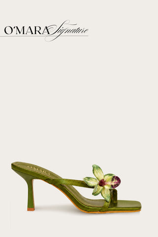 MULES À TALONS AZALÉA - VERT