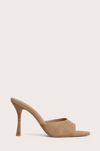 MULES À TALONS - GAÏA TAUPE