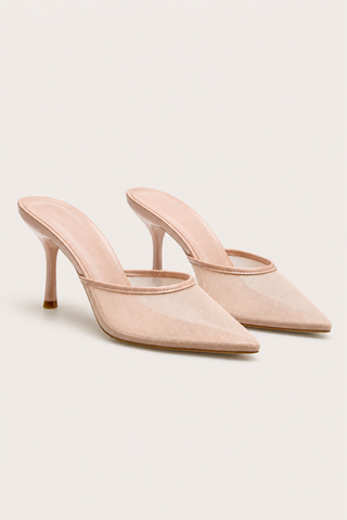 MULES À TALONS INES - NUDE