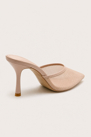MULES À TALONS INES - NUDE