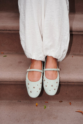 BALLERINES ABIGAIL - VERT CLAIR