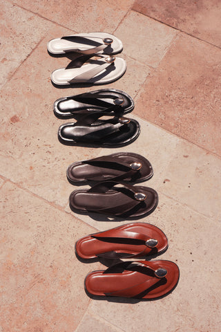 SANDALES PLATES TONGS MEENY - MARRON