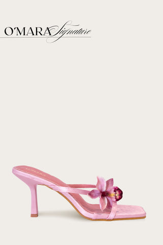 MULES À TALONS AZALÉA - ROSE