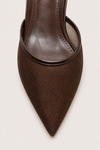 MULES À TALONS INES - MARRON