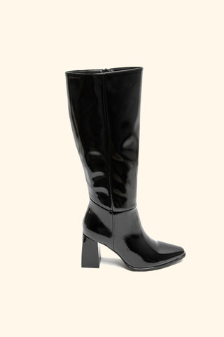 BOTTES ALIX - NOIR VERNIS