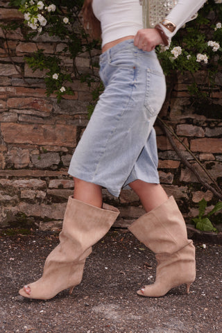 BOTTES OUVERTES CHIARA - TAUPE