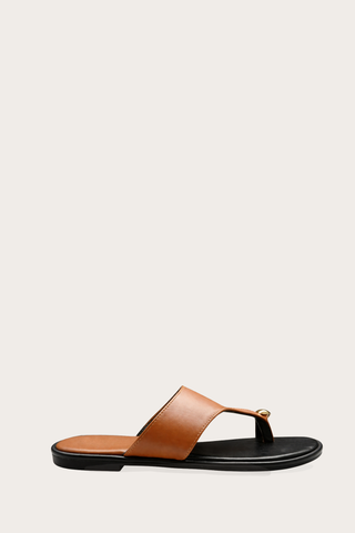 SANDALES PLATES FARAH - CAMEL
