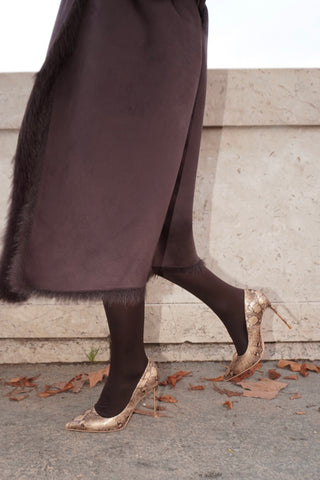 ESCARPINS PAULA - PYTHON DORÉ