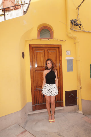 SANDALES À TALONS BIJOUX ORNELLA - JAUNE