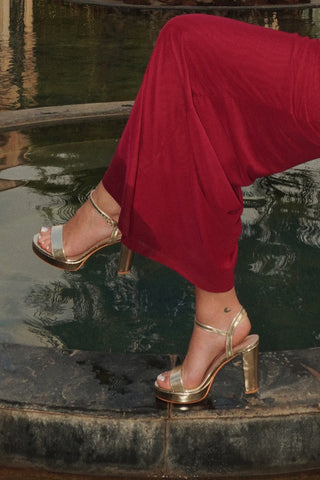 SANDALES À TALONS NAWEL - GOLD