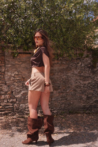 BOTTES OUVERTES CHIARA - MARRON