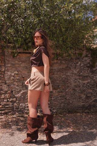 BOTTES OUVERTES CHIARA - MARRON