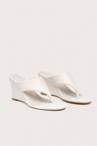 MULES À TALONS COMPENSÉES DALIA - BLANC