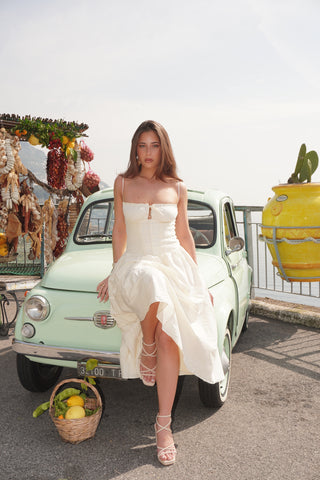 SANDALES À TALONS ADELIANA - BEIGE CORDE