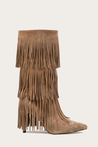 BOTTES À FRANGES INDI - TAUPE