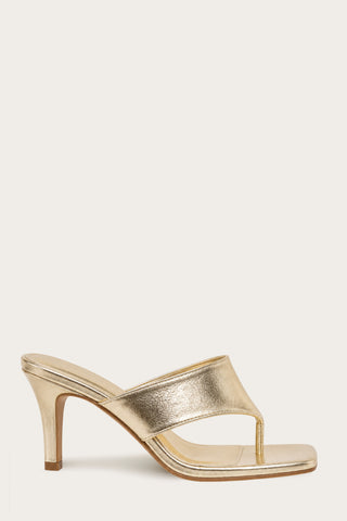 MULES À TALONS LEY - DORÉ
