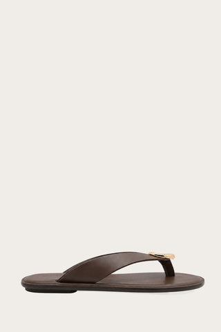 SANDALES PLATES TONGS MEENY - MARRON