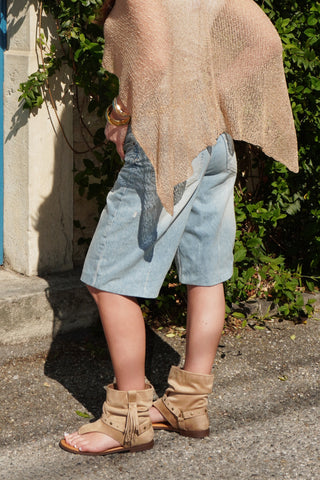 SANDALES PLATES MISSI - TAUPE