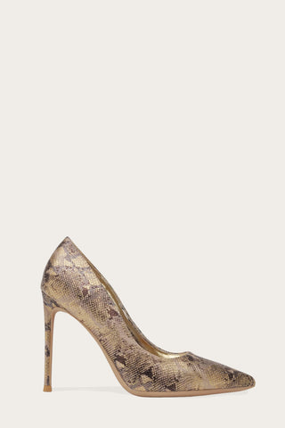 ESCARPINS PAULA - PYTHON DORÉ